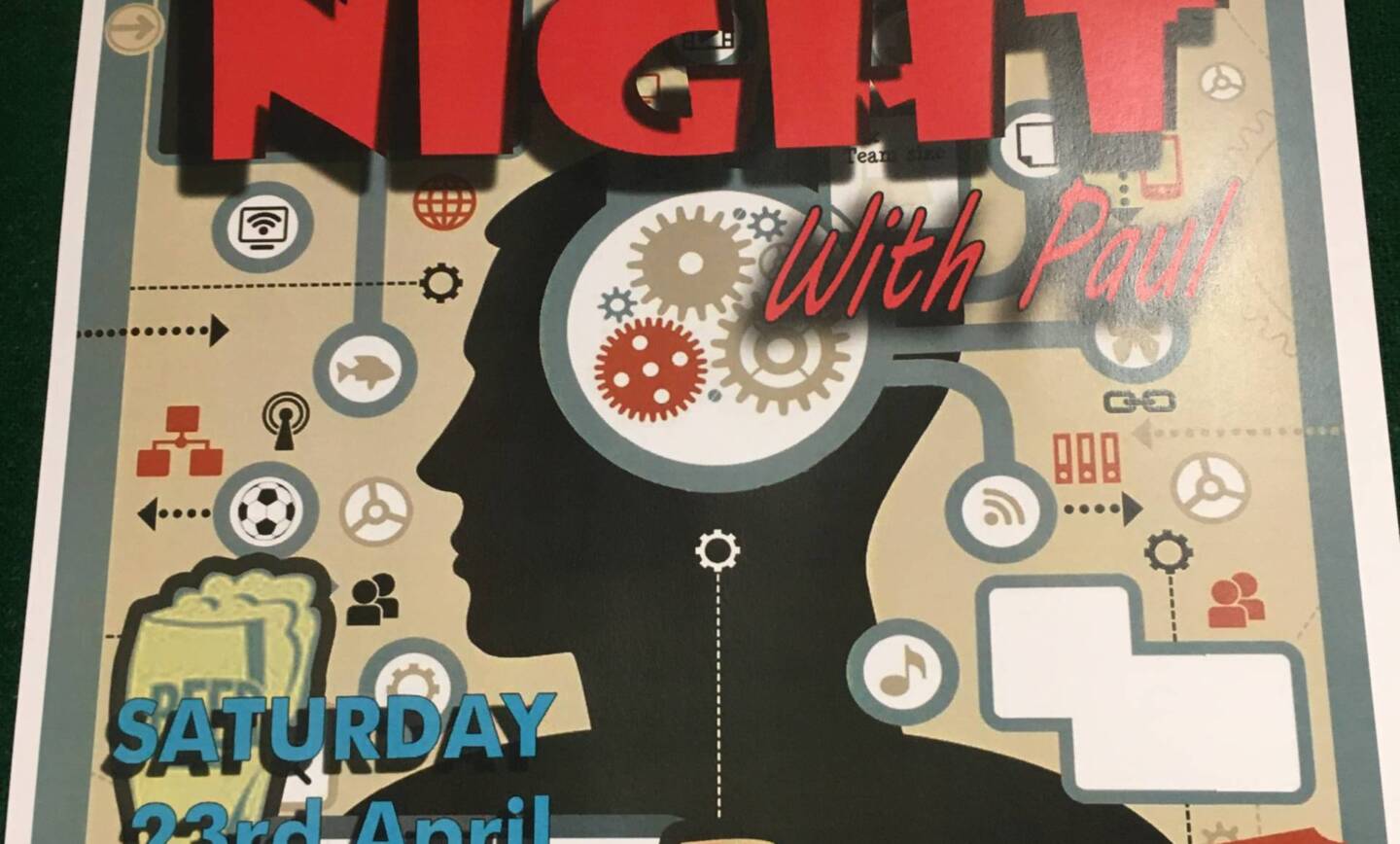 Quizzing with Paul at Whitchurch Sports & Social Club