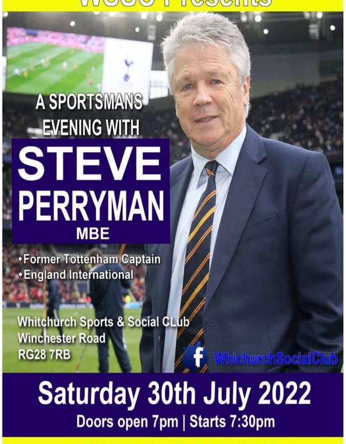 An Evening with Spurs Legend Steve Perryman MBE – Whitchurch Sports & Social Club
