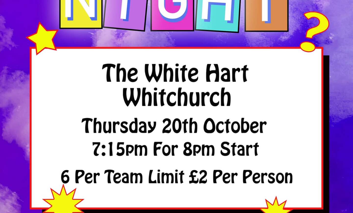 Quiz Night at the White Hart – In Support of the Stroke Association
