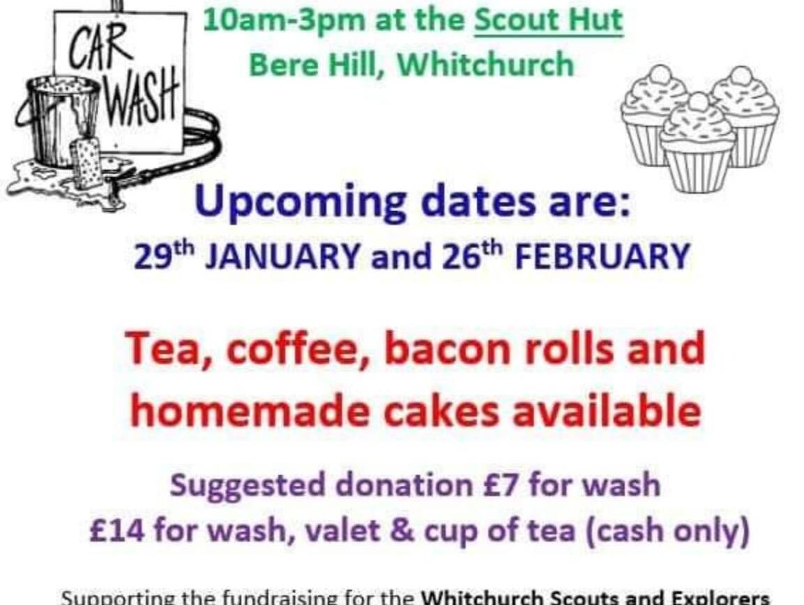 Scouts Fundraising Car Wash & Cakes – Whitchurch Scout Hut
