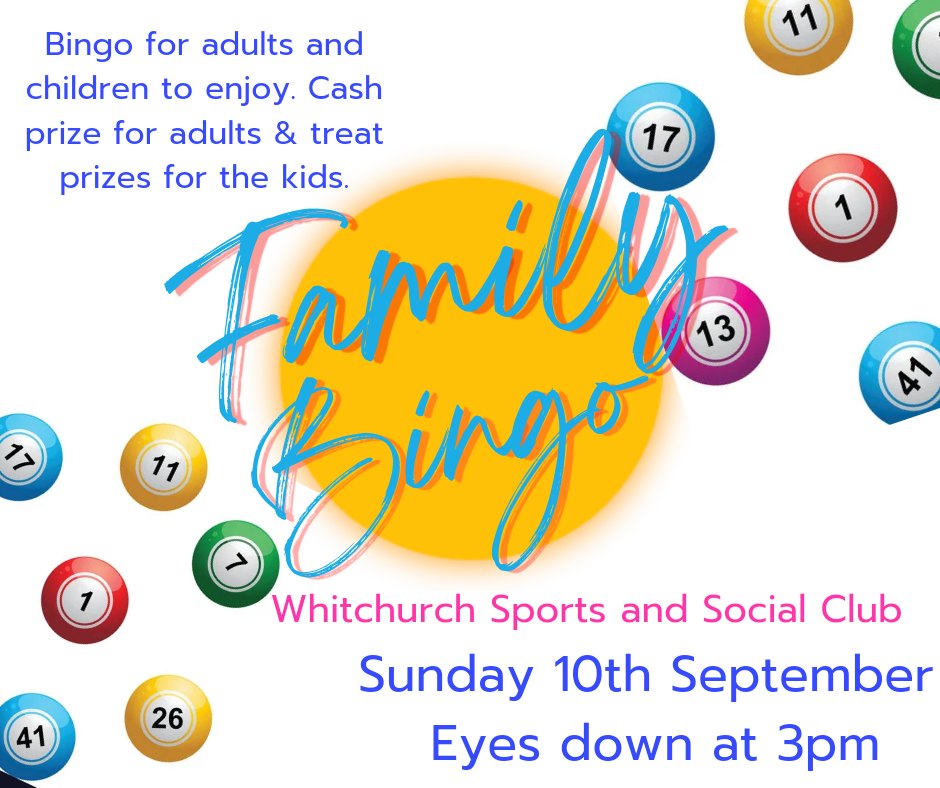Family Bingo at Whitchurch Sports & Social Club