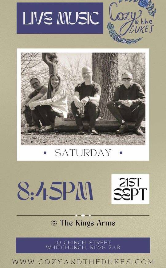 Live Music at the Kings Arms with Cozy & the Dukes