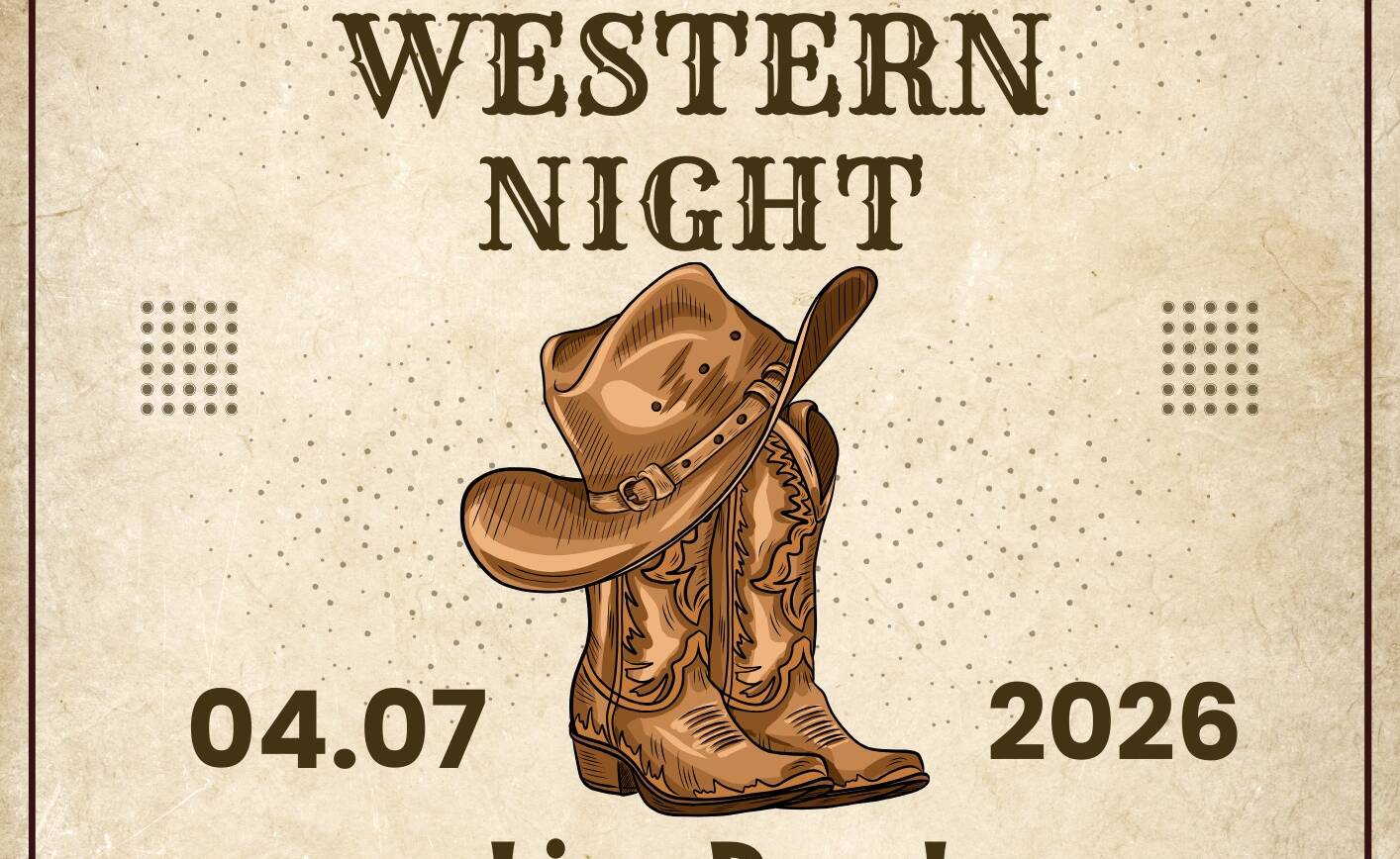 Save the Date – Saturday 4th July Country & Western Night at Whitchurch Sports & Social Club