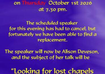 Whitchurch History Society – “Looking For Lost Chapels in the Bourne Valley”